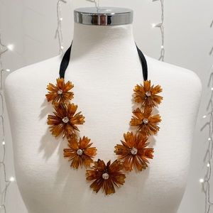 J. Crew Dahlia statement necklace, tortoise shell, LIKE NEW